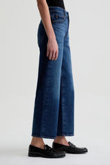 Dark Slate Gray Saige Wide Leg Crop | Veiled Jeans