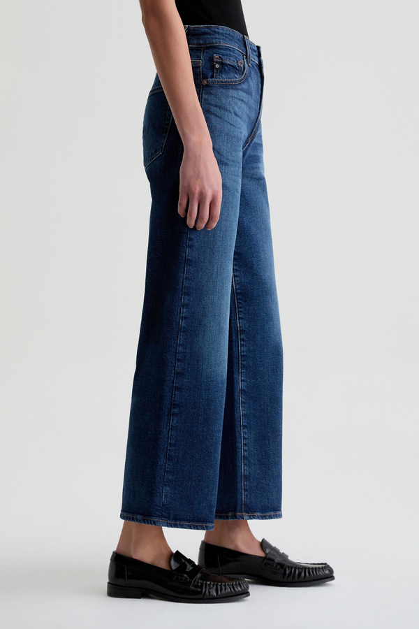 Dark Slate Gray Saige Wide Leg Crop | Veiled Jeans