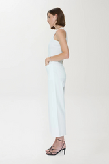 Light Gray Zooey Patch Pocket Utility Pant | Le Blanc Pant
