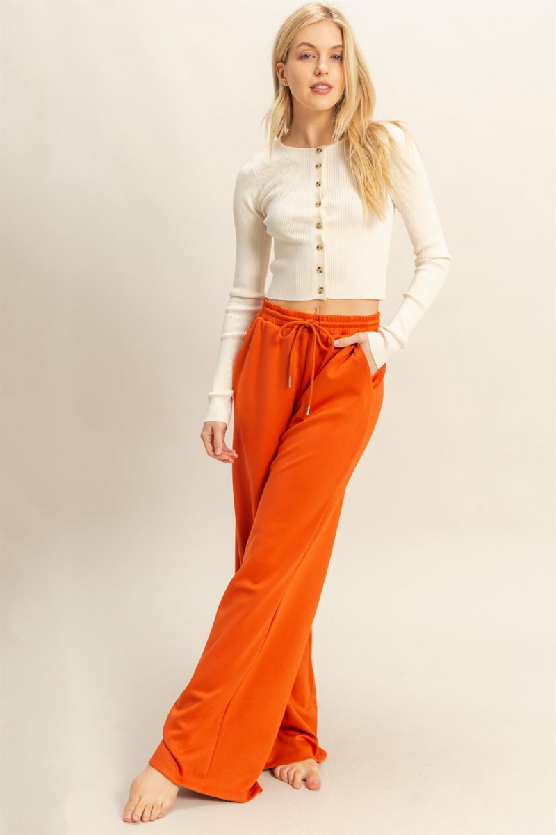 Antique White Scout Button Front Ribbed Top Top