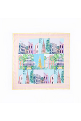 White Smoke Charleston Pop Scarf | Bright Artist Collaboration Scarf