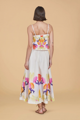 Tan Kit Skirt in Calypso Midi Skirt