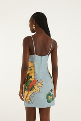 Lavender Blue Beaches Path Ballon Mini Dress Mini Dress
