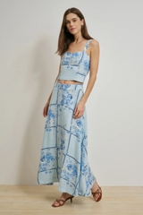 Light Gray The There For You Top in Floral Scarf Top