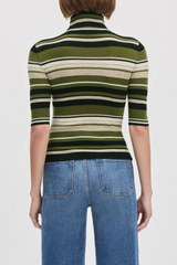 Light Gray The Amelia Top in Nottingham Stripe Top