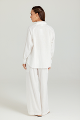 Lavender Solid Linen Adora Shirt Shirt