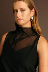 Dark Salmon Hugh Sheer Top Top