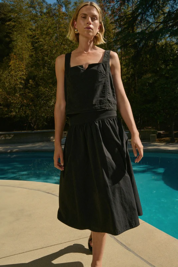 Dark Khaki Crista Square Neck Tank Top