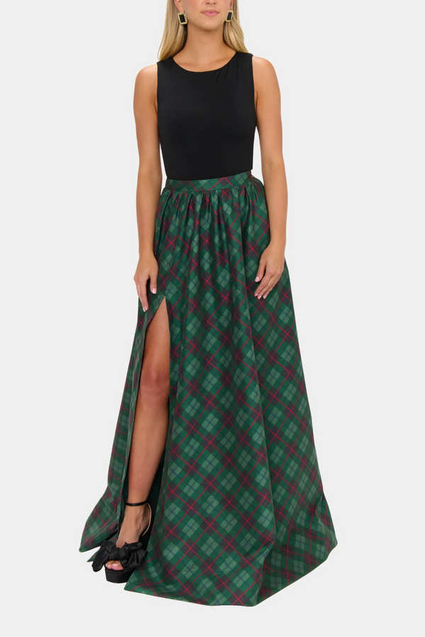 Lavender Monroe Maxi Skirt in Mistletoe Plaid Maxi Skirt