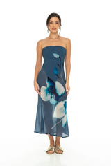 White Smoke Orchid Tube Dress Dress