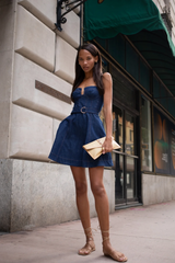 Gray Lola Denim Mini Dress Mini Dress