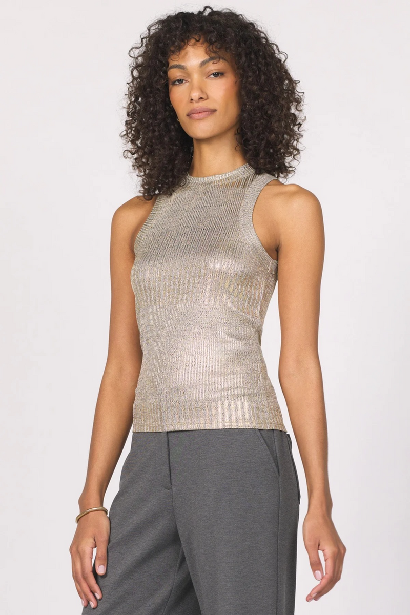 Dark Slate Gray Pamela Foil Tank Tank