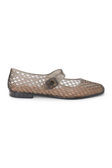 White Smoke Vicky Mary Jane Flat Shoe