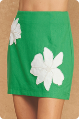 Dark Khaki The Pearl Blossom Mini Skirt Mini Skirt