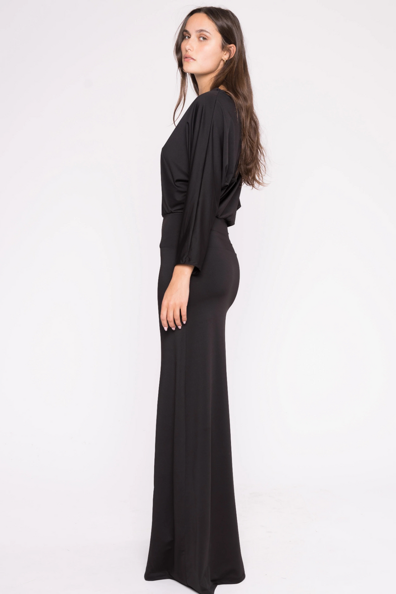 Dark Slate Gray Jersey Cool Girl Dress Maxi Dress