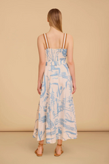 Tan Foster Dress in Basket Trail Maxi Dress