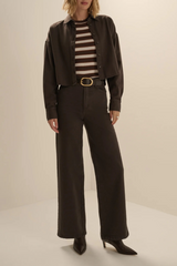 Gray The Mischa Super High Rise Wide Leg Ankle | Espresso Pant