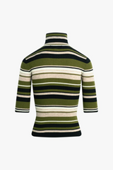Dark Slate Gray The Amelia Top in Nottingham Stripe Top