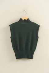 Dark Slate Gray Jimmy Sleeveless Turtleneck Top Top