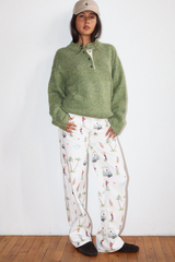 Lavender Off Duty Two Toned Pullover Sweater