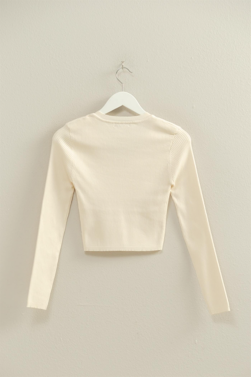 Light Gray Ragan V Neck Top Top