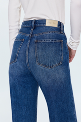 Dark Slate Gray Cassie Crop Super High Rise Straight Jean | Fairview Jeans