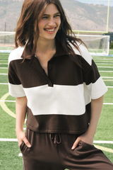 Black Mariner Short Sleeve Polo Top Top