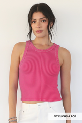 Antique White Park Vintage Ribbed Tank Tank Top