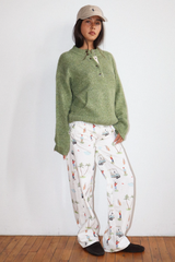 Lavender Off Duty Two Toned Pullover Sweater