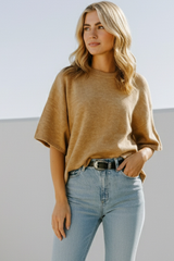 Gray Gwen Oversized Sweater Top Top