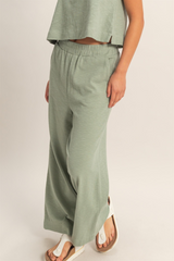 Antique White Madison Wide Leg Pant Pant