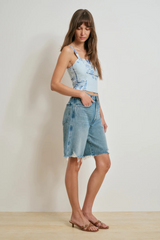 Light Gray The There For You Top in Floral Scarf Top