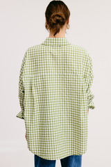 Light Gray Page Oversized Gingham Shirt Shirt