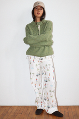 Lavender Off Duty Two Toned Pullover Sweater