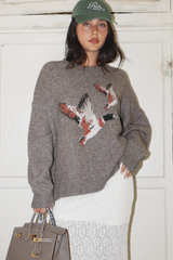 Light Gray Where The Ducks Go Sweater Sweater