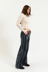 White Smoke The Cozy Jean Wide Leg Pull On | Sky Whisper Pant