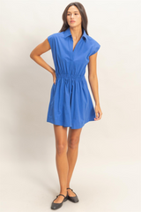 Antique White Daly Shirred Mini Dress Mini Dress