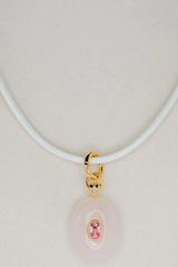 Gray Beach Combing Necklace - Coconut Pink Necklace