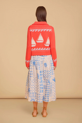 Tan Sailor Cardigan in Summer Knit Cardigan