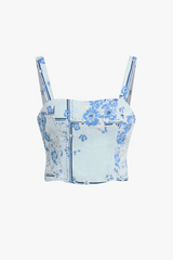 White Smoke The There For You Top in Floral Scarf Top