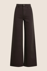 Dark Slate Gray The Mischa Super High Rise Wide Leg Ankle | Espresso Pant