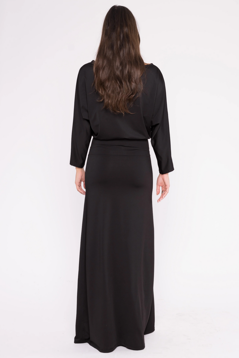 White Smoke Jersey Cool Girl Dress Maxi Dress