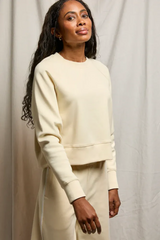 Light Gray Nell Travel Raglan Sweatshirt Sweatshirt