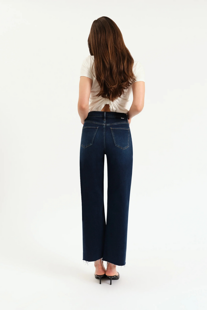 White Smoke Pleaser High Rise Wide Ankle | Magic Hour Jeans