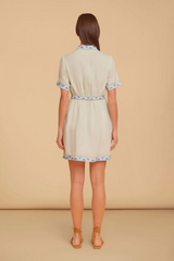 Tan Tilly Dress in Seastitch Mini Dress
