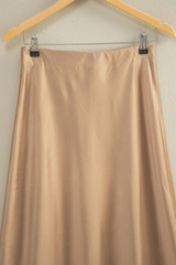 Rosy Brown Amberleigh Satin Maxi Skirt Maxi Skirt
