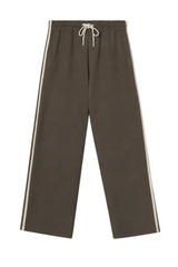 Dark Slate Gray Claud Pureform Cropped Pant With Stripes Pant