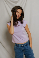 Gray Porter Cap Sleeve Tee T Shirt