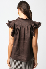 Beige Jodie Ruffled Blouse Blouse