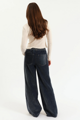 Dark Slate Gray The Cozy Jean Wide Leg Pull On | Sky Whisper Pant